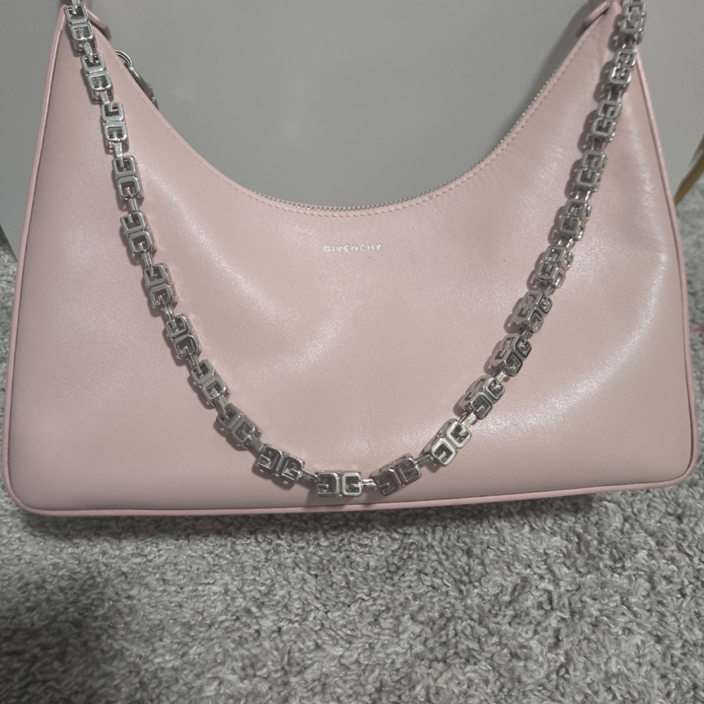 Givenchy Blush Pink Shoulder Bag with Silver Chain